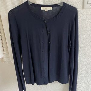 LOFT navy lightweight cardigan, women’s M, never worn, NWT